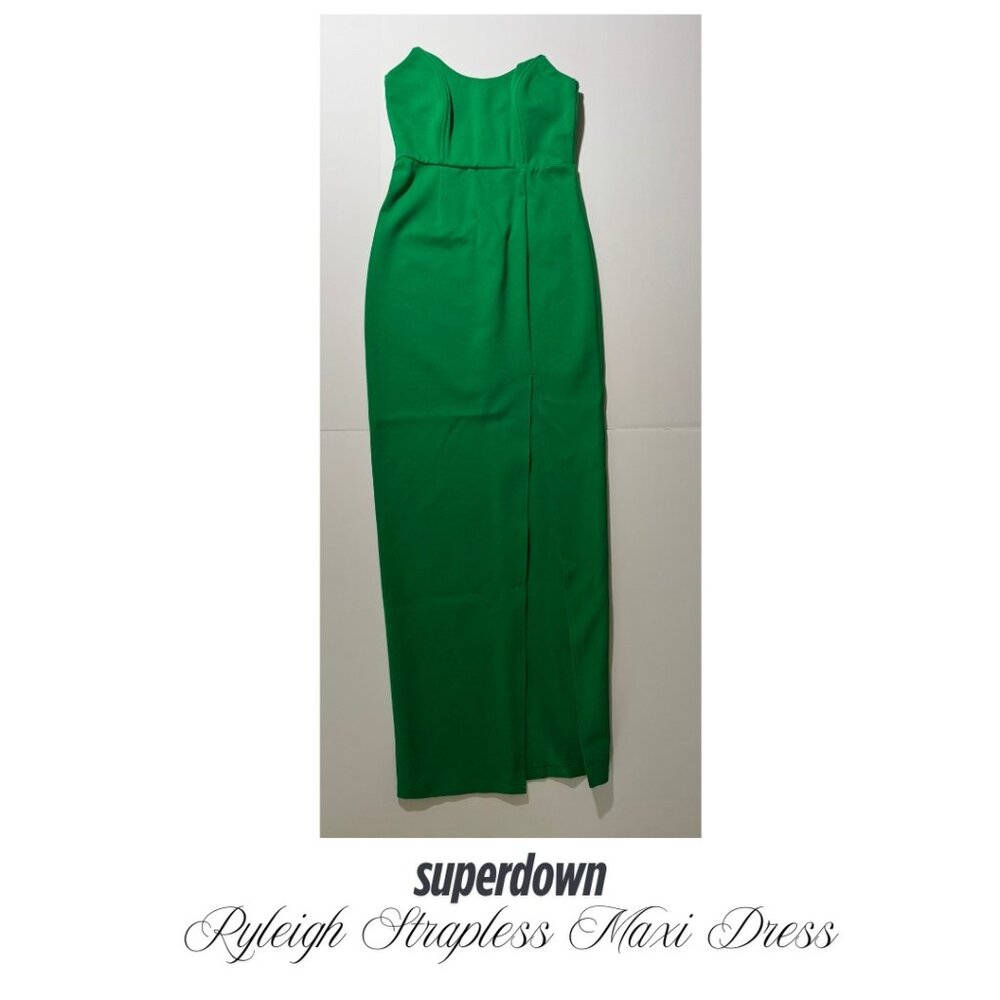 superdown - Ryleigh Strapless Maxi Dress - Small - Green - NEVER WORN
